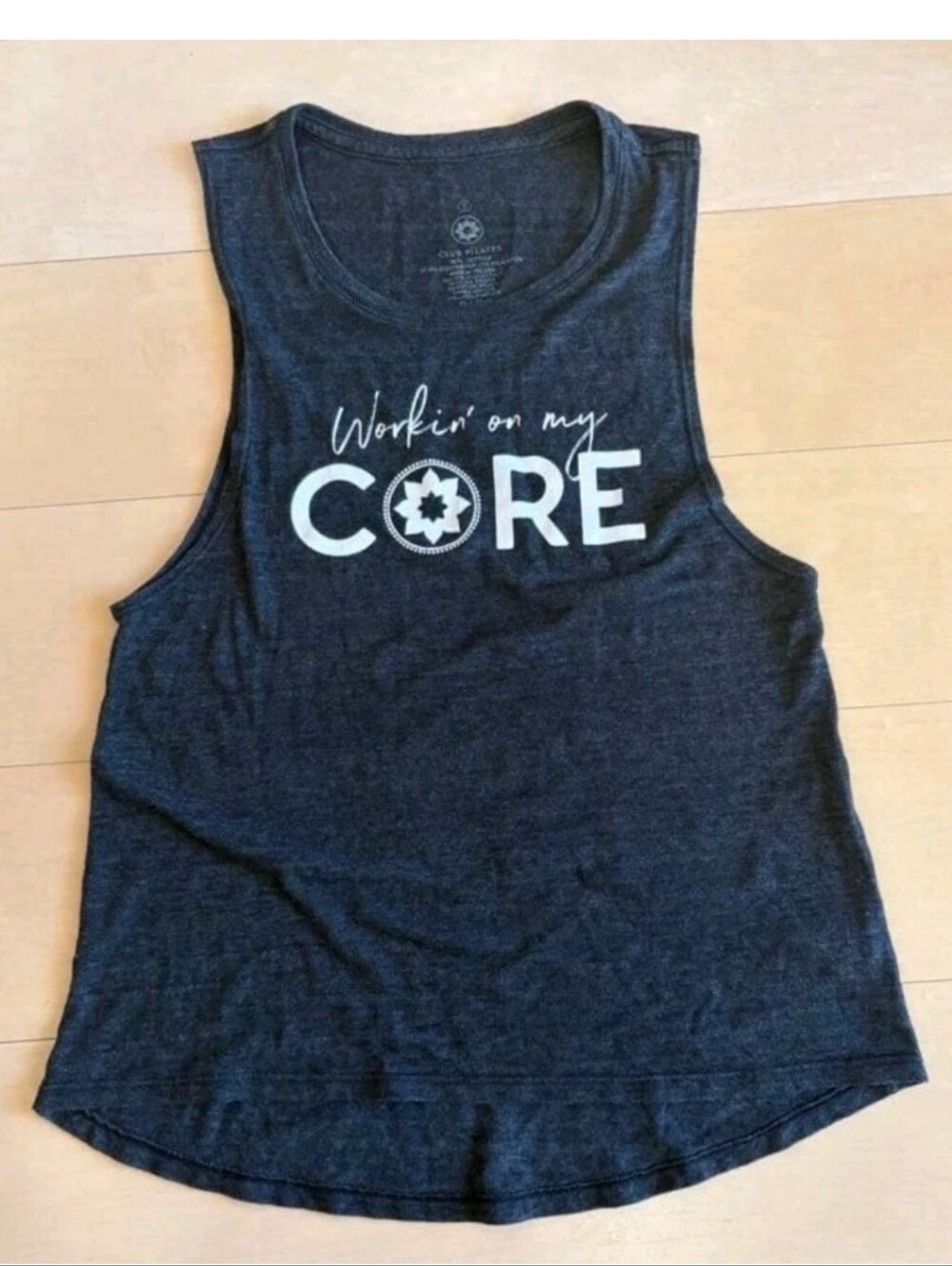 NWT Club Pilates Classic Tank "Working On My Core"  Size Medium